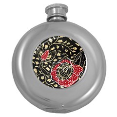 Art Batik Pattern Round Hip Flask (5 Oz) by BangZart