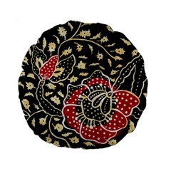 Art Batik Pattern Standard 15  Premium Flano Round Cushions by BangZart