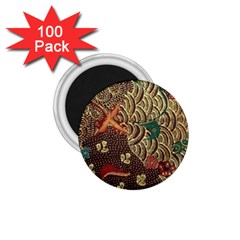 Art Traditional Flower  Batik Pattern 1 75  Magnets (100 Pack)  by BangZart