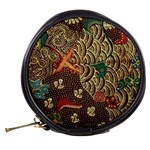 Art Traditional Flower  Batik Pattern Mini Makeup Bags Back