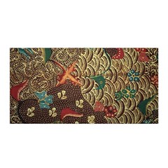 Art Traditional Flower  Batik Pattern Satin Wrap