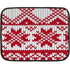 Crimson Knitting Pattern Background Vector Fleece Blanket (mini) by BangZart