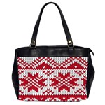 Crimson Knitting Pattern Background Vector Office Handbags (2 Sides)  Front