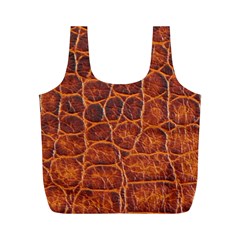 Crocodile Skin Texture Full Print Recycle Bags (m) 