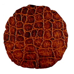 Crocodile Skin Texture Large 18  Premium Flano Round Cushions