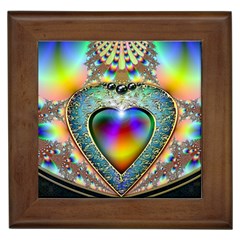 Rainbow Fractal Framed Tiles by BangZart