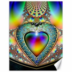 Rainbow Fractal Canvas 18  X 24   by BangZart