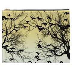 Crow Flock  Cosmetic Bag (xxxl)  by Valentinaart