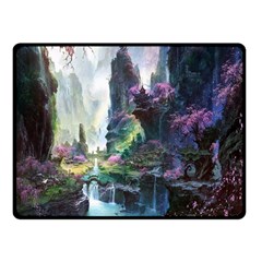 Fantastic World Fantasy Painting Double Sided Fleece Blanket (small) 