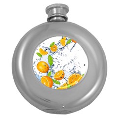 Fruits Water Vegetables Food Round Hip Flask (5 Oz) by BangZart