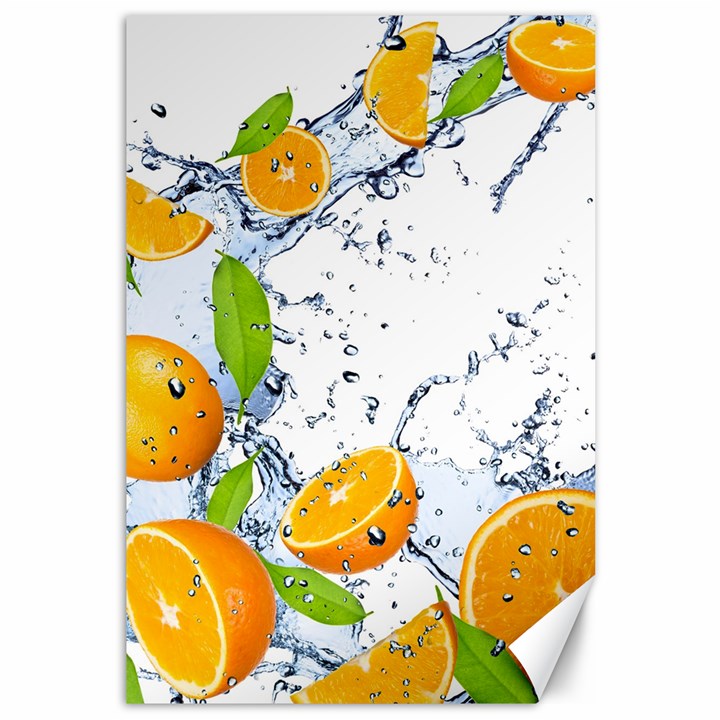 Fruits Water Vegetables Food Canvas 12  x 18  