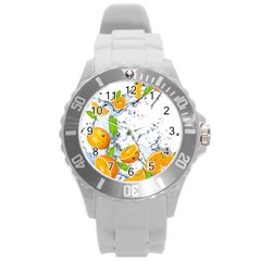 Fruits Water Vegetables Food Round Plastic Sport Watch (l) by BangZart