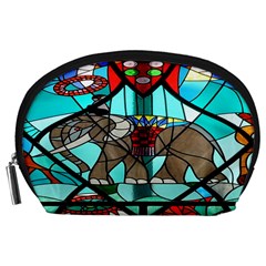 Elephant Stained Glass Accessory Pouches (large)  by BangZart