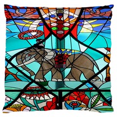 Elephant Stained Glass Standard Flano Cushion Case (two Sides)