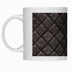 Seamless Leather Texture Pattern White Mugs by BangZart