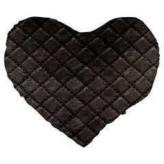 Seamless Leather Texture Pattern Large 19  Premium Flano Heart Shape Cushions