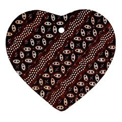 Art Traditional Batik Pattern Ornament (heart) by BangZart