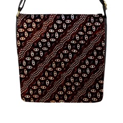 Art Traditional Batik Pattern Flap Messenger Bag (l) 