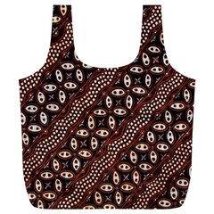 Art Traditional Batik Pattern Full Print Recycle Bags (l) 