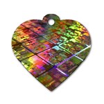 Technology Circuit Computer Dog Tag Heart (One Side) Front