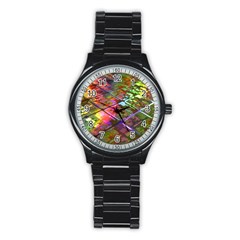 Technology Circuit Computer Stainless Steel Round Watch by BangZart