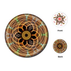 Mixed Chaos Flower Colorful Fractal Playing Cards (round)  by BangZart