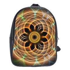 Mixed Chaos Flower Colorful Fractal School Bags(large) 