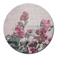 Shabby Chic Style Floral Photo Round Mousepads