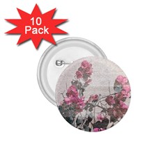 Shabby Chic Style Floral Photo 1 75  Buttons (10 Pack)