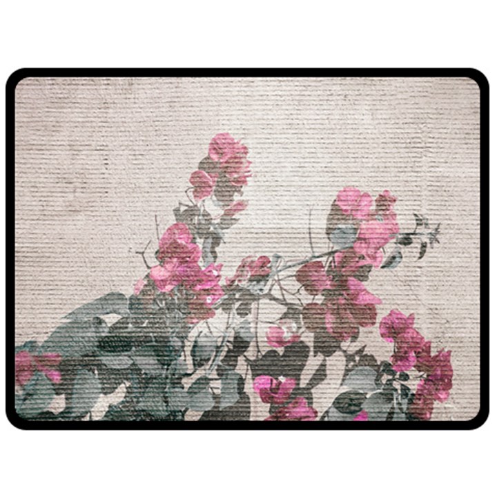 Shabby Chic Style Floral Photo Fleece Blanket (Large) 
