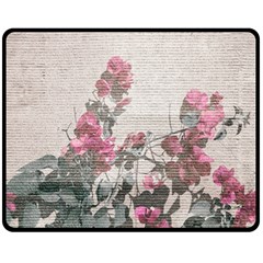 Shabby Chic Style Floral Photo Double Sided Fleece Blanket (medium)  by dflcprints