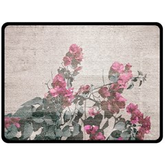 Shabby Chic Style Floral Photo Double Sided Fleece Blanket (large)  by dflcprints