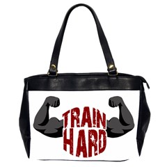 Train Hard Office Handbags (2 Sides)  by Valentinaart