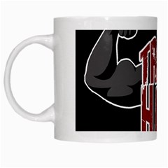 Train hard White Mugs