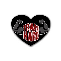 Train hard Rubber Coaster (Heart) 