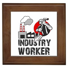 Industry Worker  Framed Tiles by Valentinaart