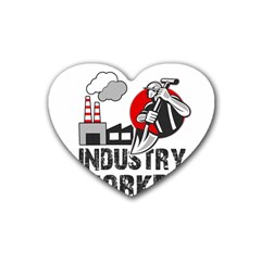 Industry Worker  Heart Coaster (4 Pack)  by Valentinaart
