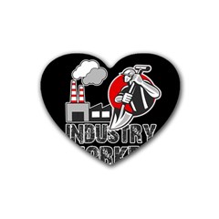 Industry Worker  Heart Coaster (4 Pack)  by Valentinaart