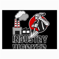 Industry Worker  Large Glasses Cloth by Valentinaart
