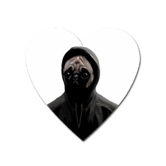 Gangsta Pug Heart Magnet by Valentinaart