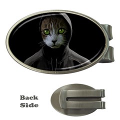 Gangsta Cat Money Clips (oval)  by Valentinaart