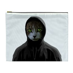 Gangsta Cat Cosmetic Bag (xl) by Valentinaart