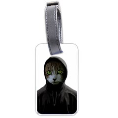 Gangsta Cat Luggage Tags (one Side)  by Valentinaart