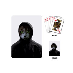 Gangsta Cat Playing Cards (mini)  by Valentinaart
