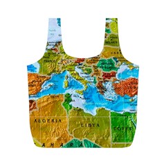 World Map Full Print Recycle Bags (m)  by BangZart