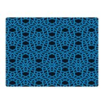 Triangle Knot Blue And Black Fabric Double Sided Flano Blanket (Mini)  35 x27  Blanket Front