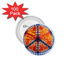 Tie Dye Peace Sign 1 75  Buttons (100 Pack)  by BangZart