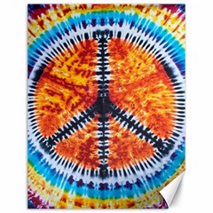 Tie Dye Peace Sign Canvas 12  X 16   by BangZart