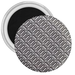 Grey Diamond Metal Texture 3  Magnets by BangZart