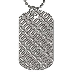 Grey Diamond Metal Texture Dog Tag (one Side) by BangZart